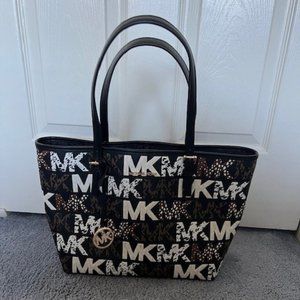 Michael Kors Brown Black Medium Tote